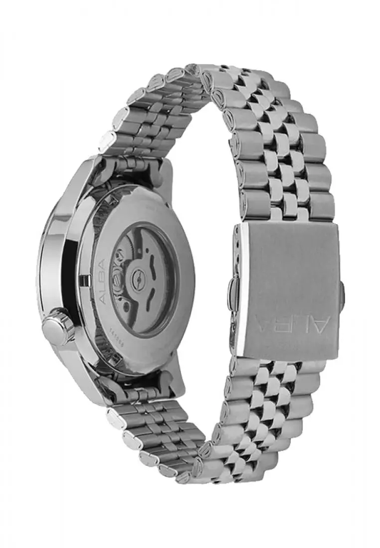 Jam Tangan Pria Alba Original Garansi Resmi AL4197 AL4197X1 Strap Stainless Steel Silver Automatic
