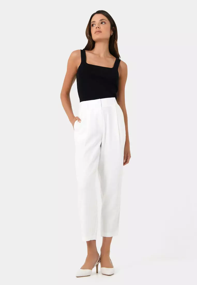 Indigo Tapered Elastic Waist Pant