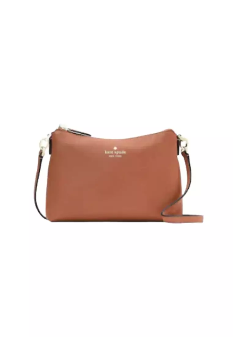 Buy Kate Spade Kate Spade Bailey Crossbody Bag Pebbled Leather In Warm