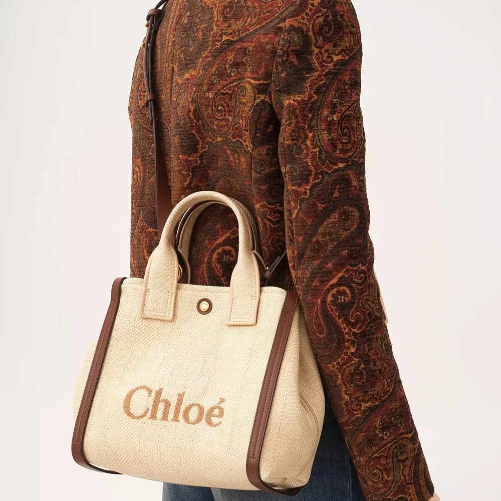 Jual Chloé [OK10BER FEST] Small CarryTote Bag Raffia Effect Fibres Hot ...