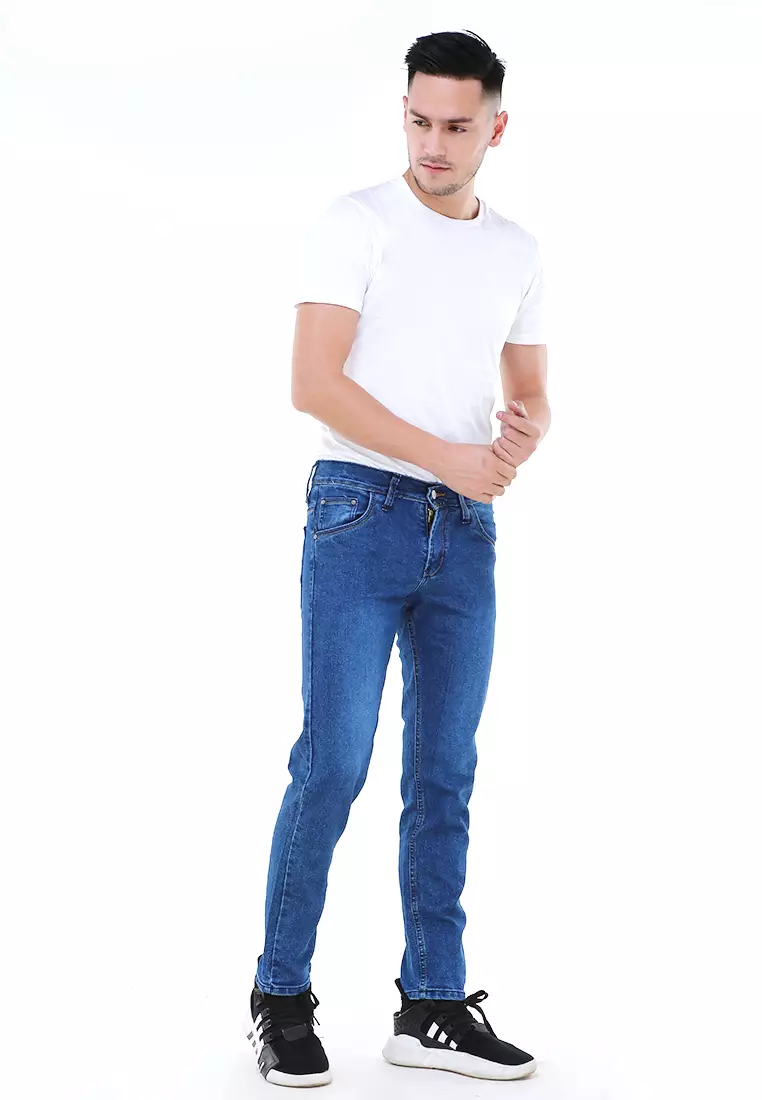 Locko Celana Panjang Denim Pria Style Casual Long Pants Material Jeans ORIGINAL - Bwash