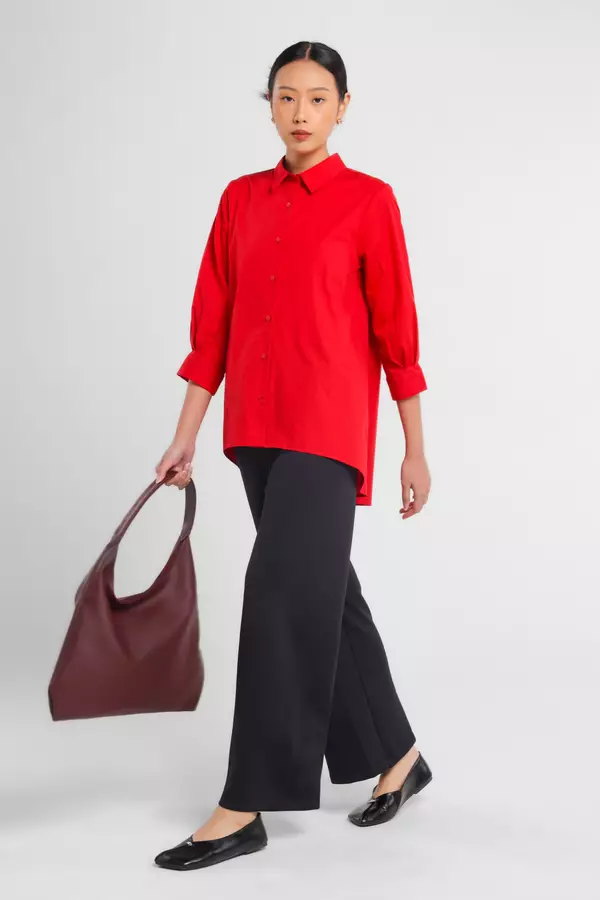 MINIMAL - Namirre - Kemeja A Line - Red Colour Red