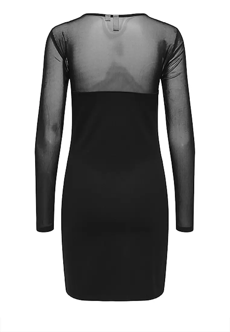 Long Sleeve Mix Bodycon Dress