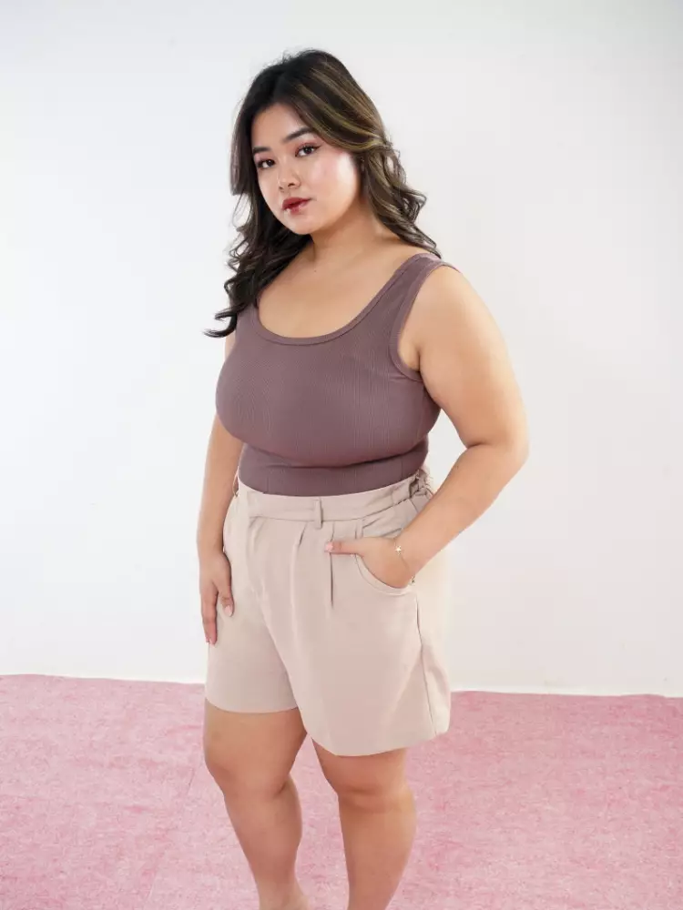 xtramiles Ladies tank top claudya knit tank top coffee