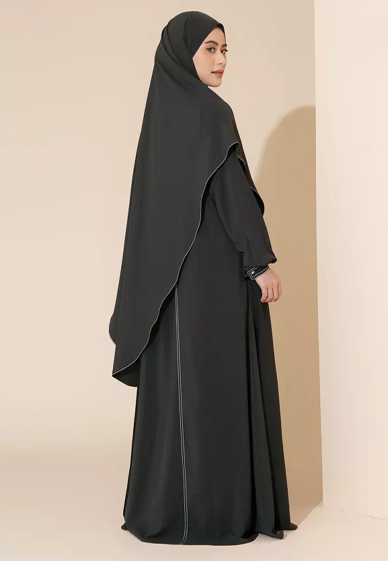 Humaya Abaya Set Charcoal