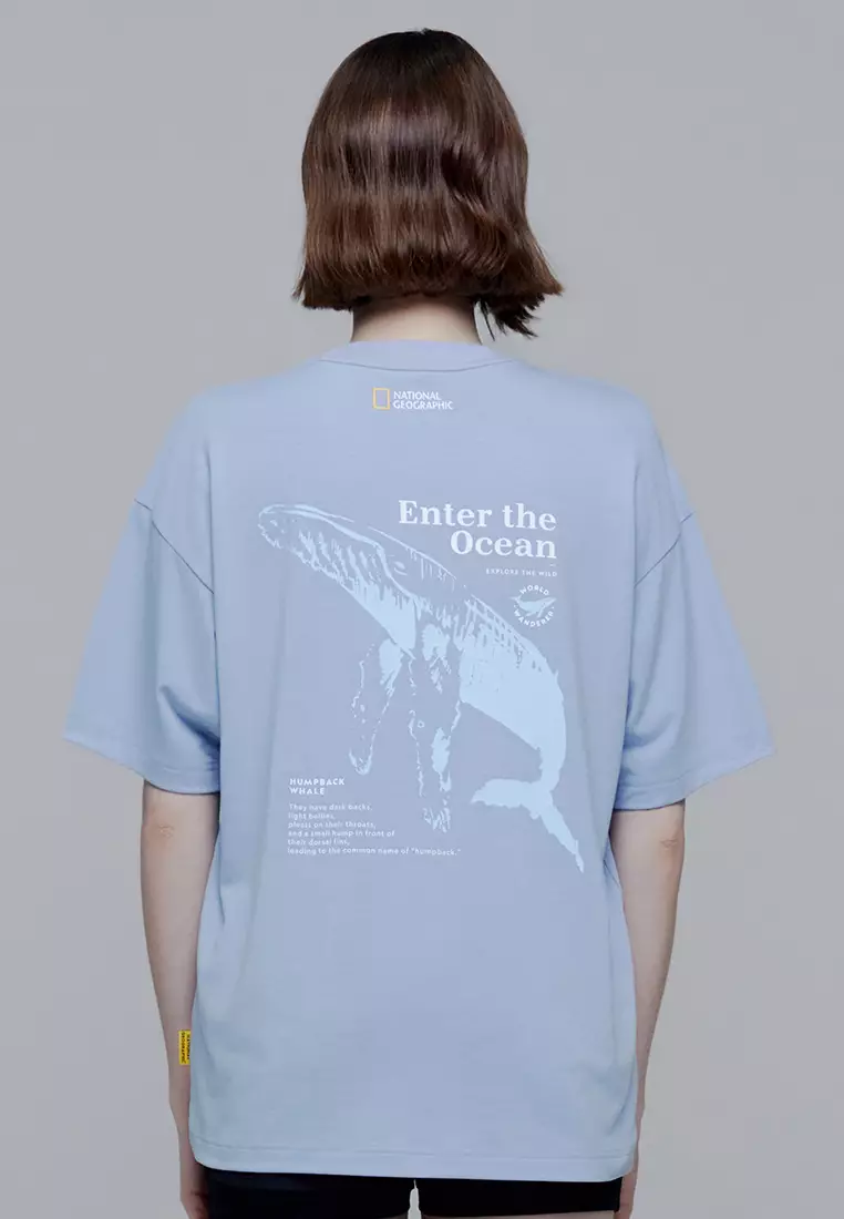 【NATIONAL GEOGRAPHIC】UNI DRYSIL GRAPHIC T-SHIRT National Geographic Women's Drysil Graphic Cropped Short
