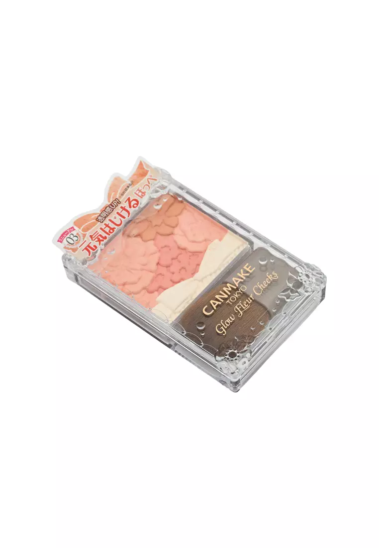 Canmake Glow Fleur Cheeks (#03 Fairy Orange Fleu)(6.3g) 6.3g