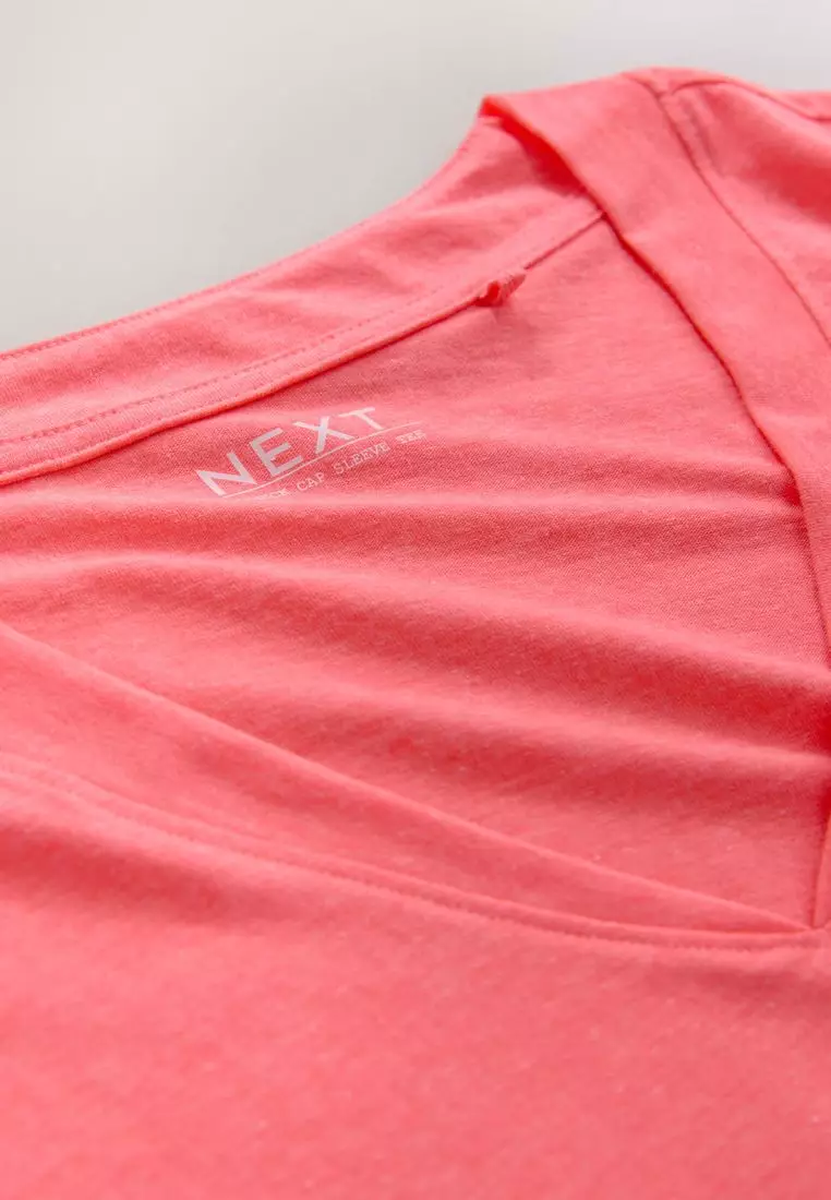 V-Neck Cap Sleeve T-Shirt