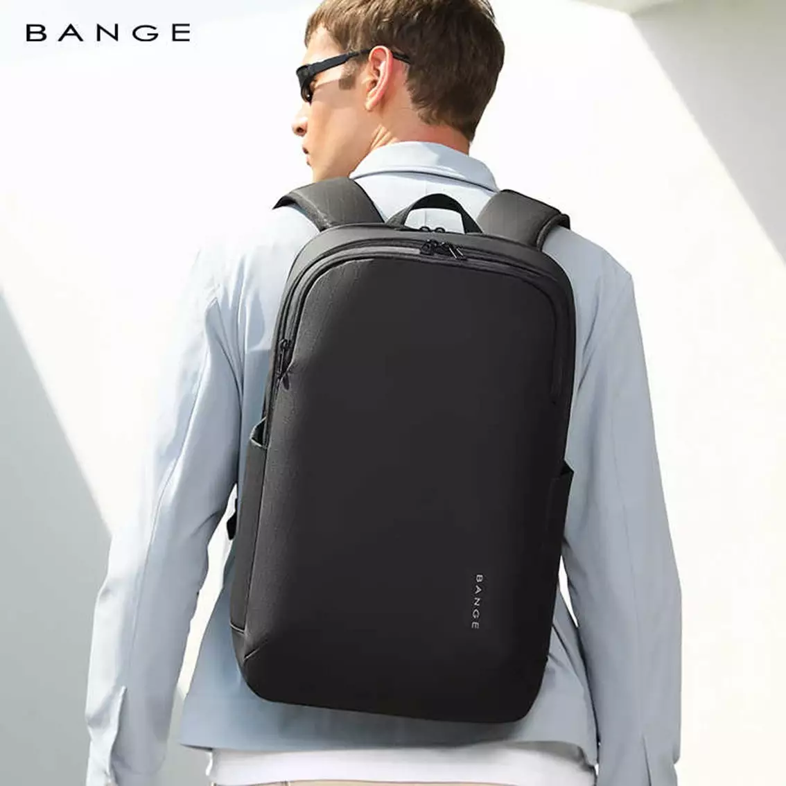 BANGE BG3068 Tas Ransel pria Laptop Kerja Backpack Cowok USB 15.6 Inch- BLACK
