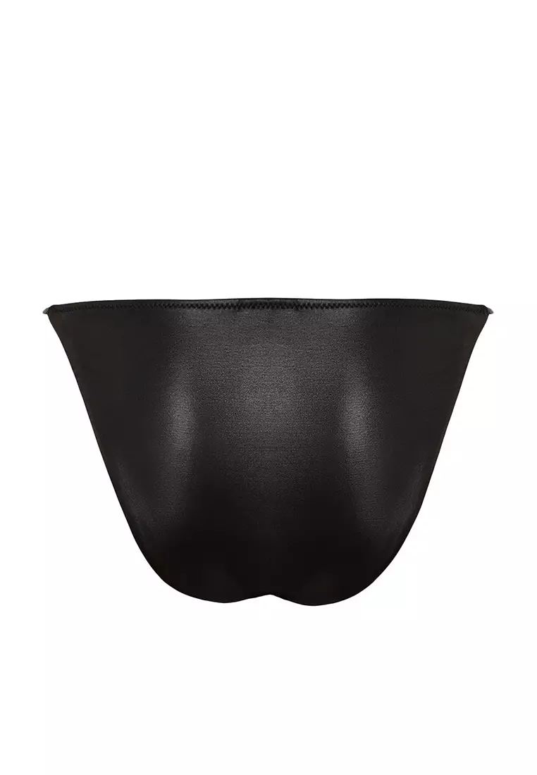 Black Tied Brazilian Bikini Bottom TBESS24BA00111