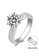 YOUNIQ silver YOUNIQ Double CZ Diamond ROM Engagement Wedding Adjustable Ring 8D481AC080DA0DGS_3