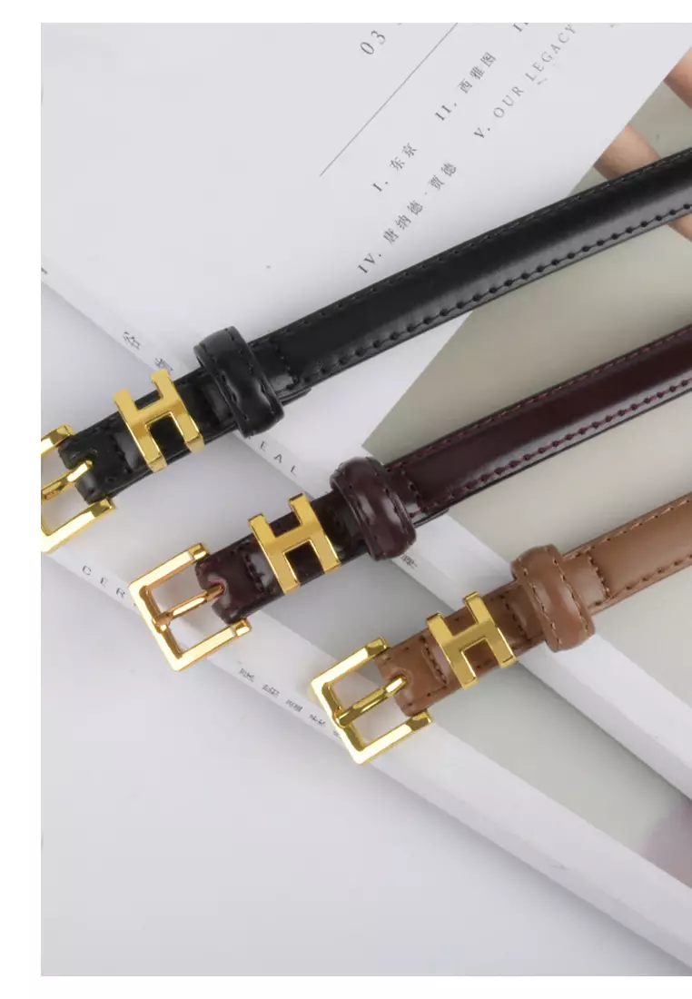 Women's Thin Leather Belt