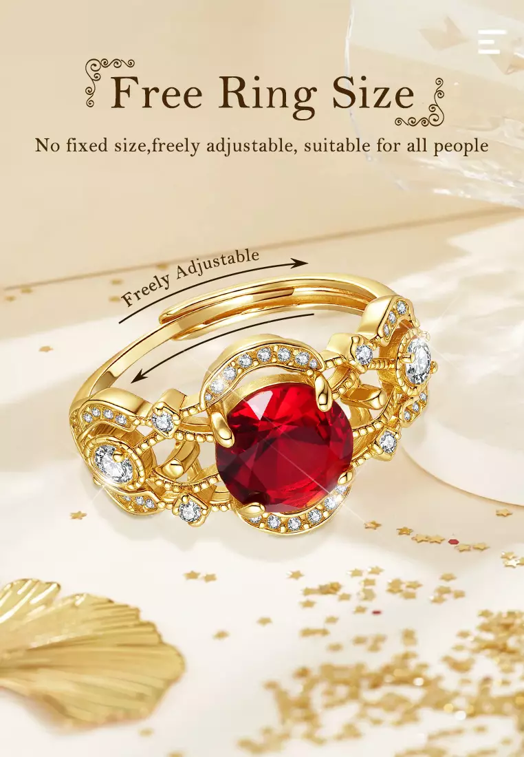 Cincin Wanita Perhiasan Mewah Elegan Berlian Zircon 5A Free Size Cincin Tunangan Cewek Rings