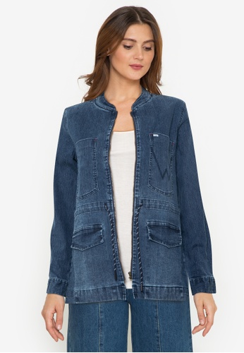 Buy Wrangler  Zip Up Denim Jacket With Front Pockets 2022 
