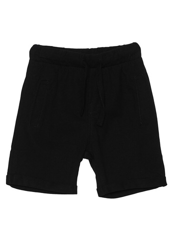 FOX Kids & Baby black Black Knit Shorts 314BAKAADDA395GS_1