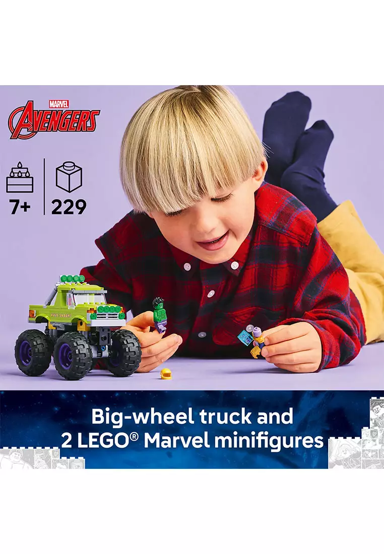 Super Heroes 76312 The Hulk Truck vs. Thanos, Age 7+, Building Blocks, 2025 (229pcs)