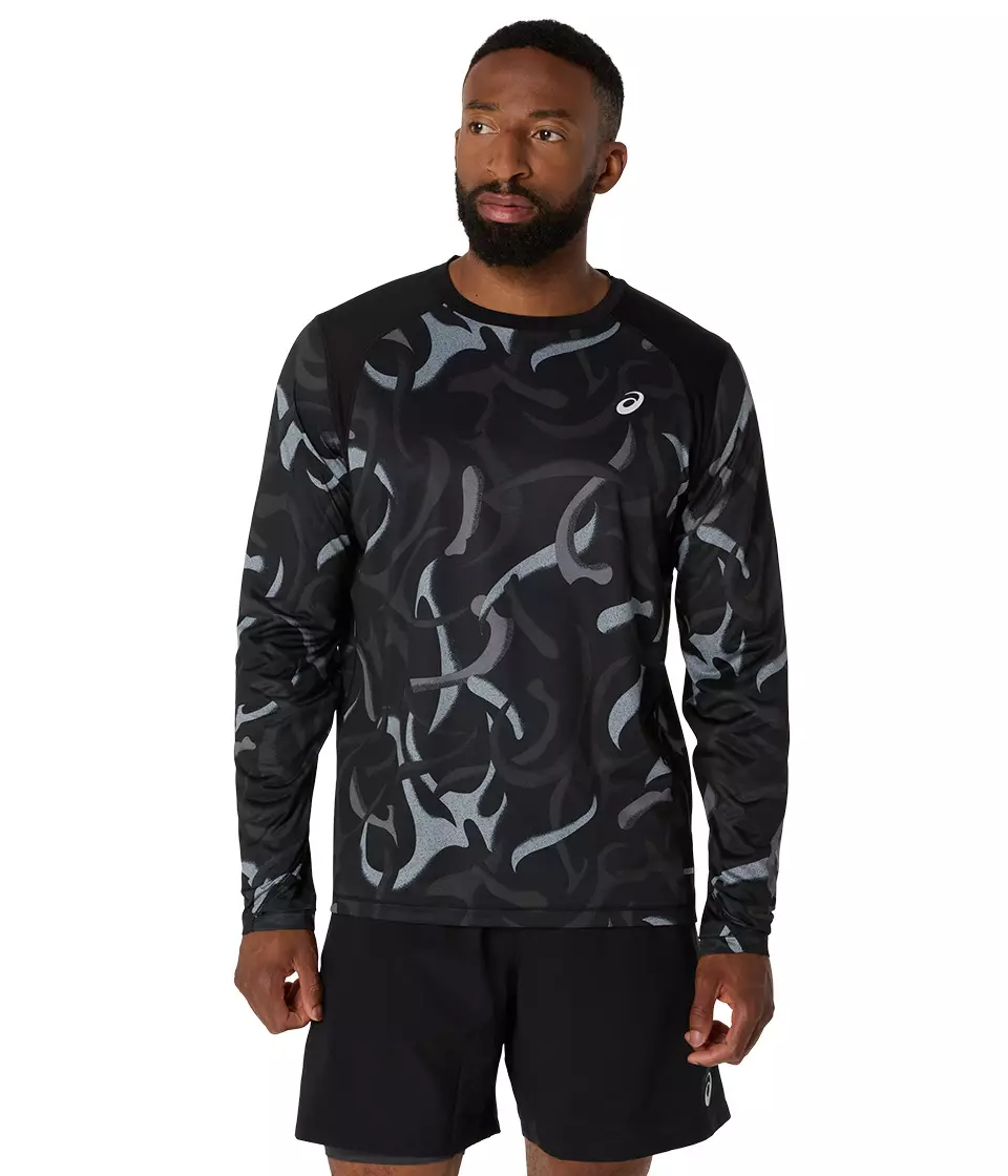 ASICS Men Road All Over Print LS Top-2011D099.001