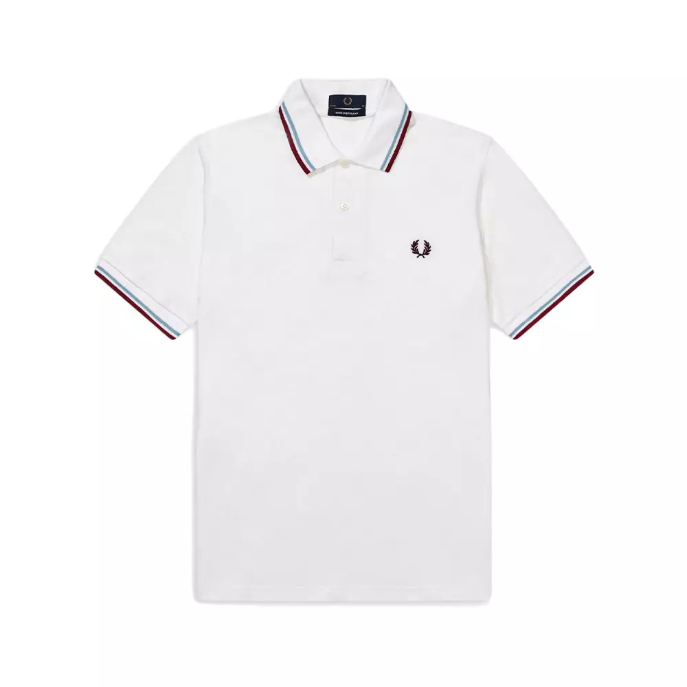 Jual Fred Perry Fred Perry Polo Shirt White Ice Maroon Original 2023  ZALORA Indonesia ®
