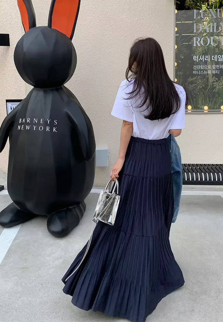 Elegant pleated skirt K061809-DB