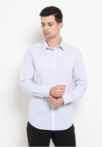 Jual A D A D Ms 1434 Men Shirt L S White Stripe Original Zalora Indonesia
