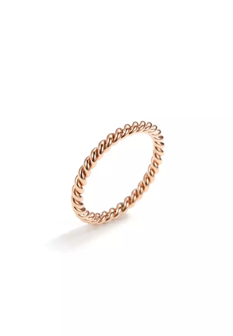 CELOVIS - Edith Twisted Band in Rose Gold Ring