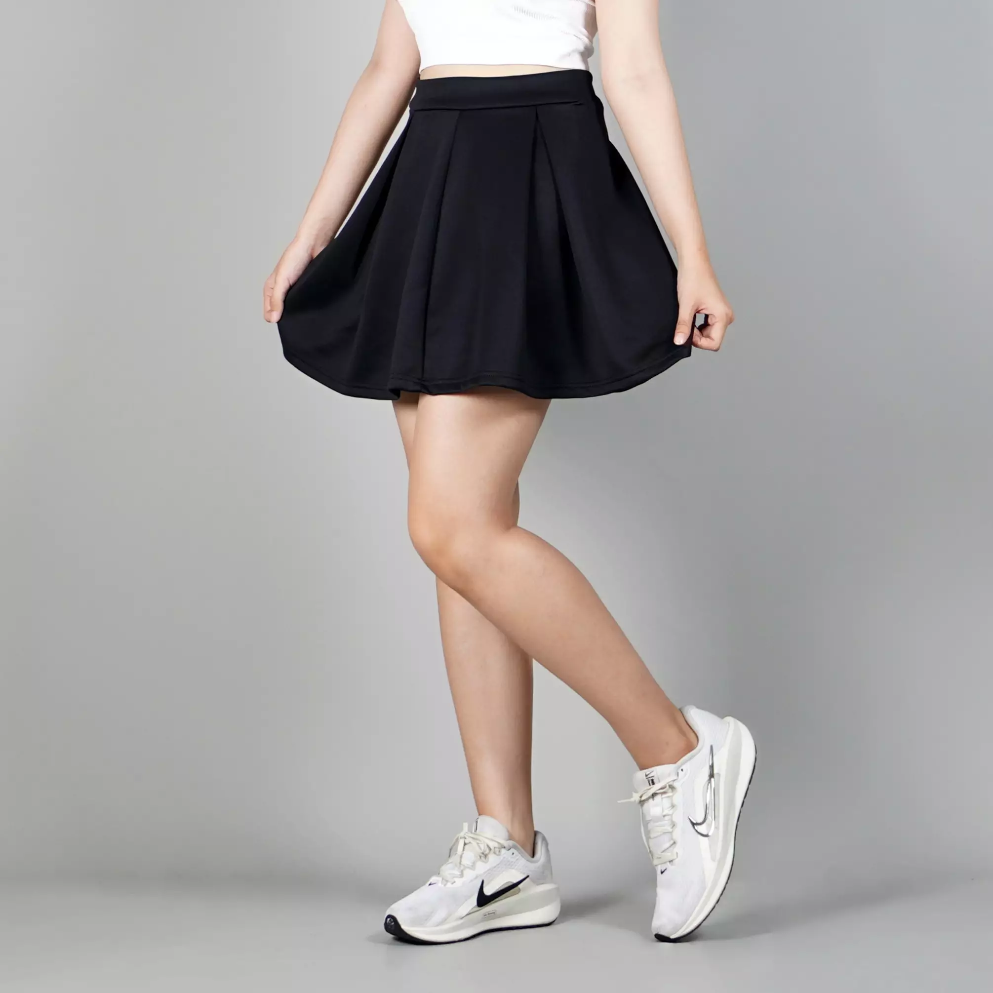 YEPPO Skirt Rok Mini Rok Pendek Mini Skirt Korean Style - HITAM