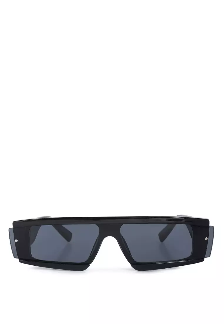 Buy London Rag Rectangle Sunglasses In Black Grey Online ZALORA Malaysia