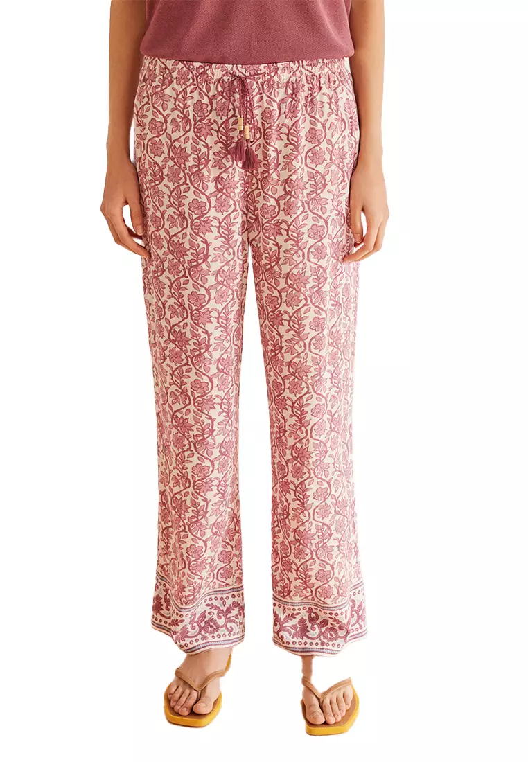 Boho Print Viscose Pants
