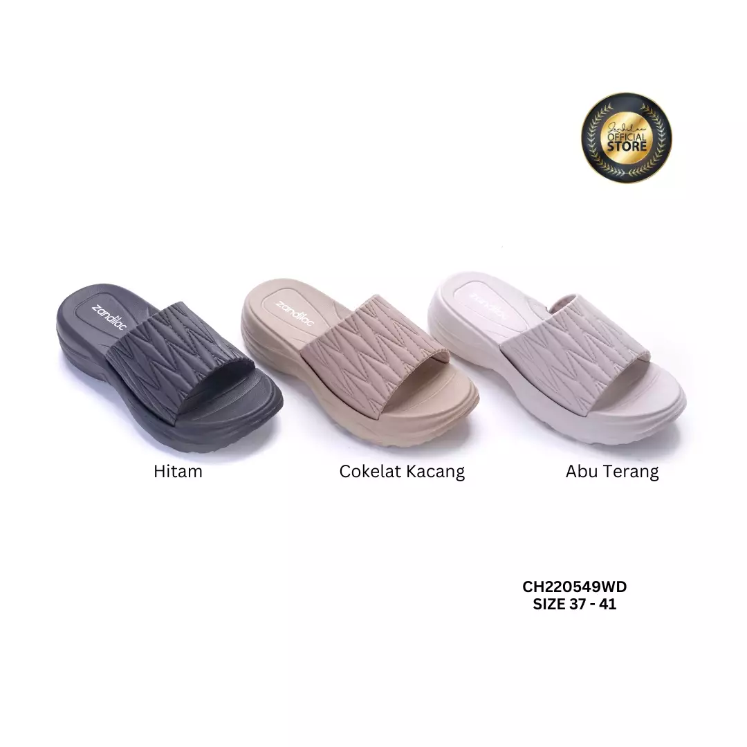 ZANDILAC - SANDAL WANITA DEWASA CH220549WD - ABU TERANG