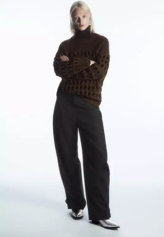 Barrel-Leg Utility Trousers