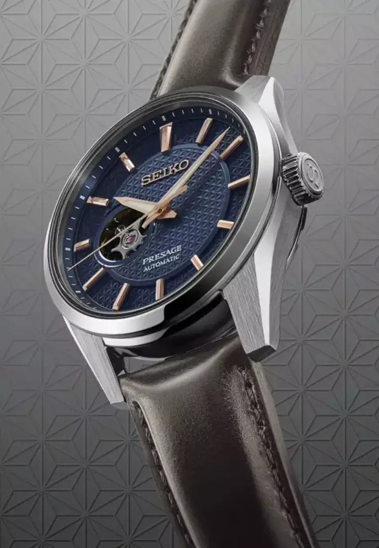 Seiko Presage Sharp Edged ‘Midnight’ Blue Dial Open Heart Design Automatic Watch SPB311J1