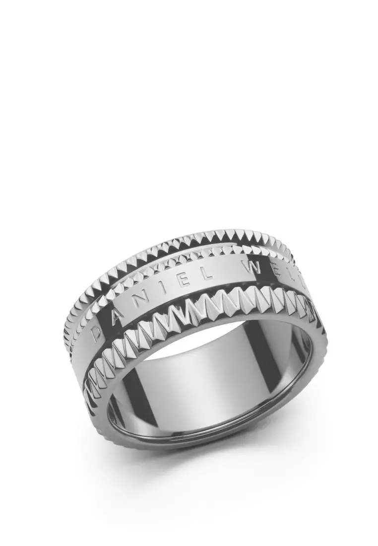 Elevation Ring Sliver - Unisex Ring - Couple Rings - Stainless steel Enamel Ring for Women and Men - DW Official
