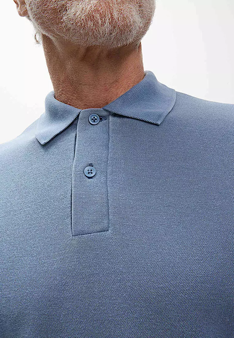 Relaxed Fit Pure Cotton Garment Dyed Polo Shirt