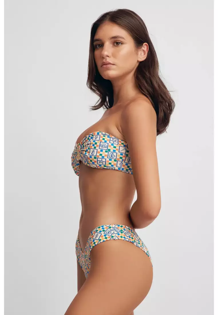 Maie Ruched Medium Bikini Bottoms / Conch Crush