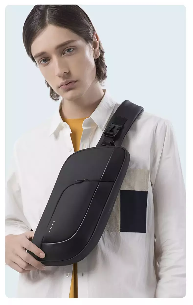 Bange BG7312 Tas Selempang Sling Bag Pria - BLACK
