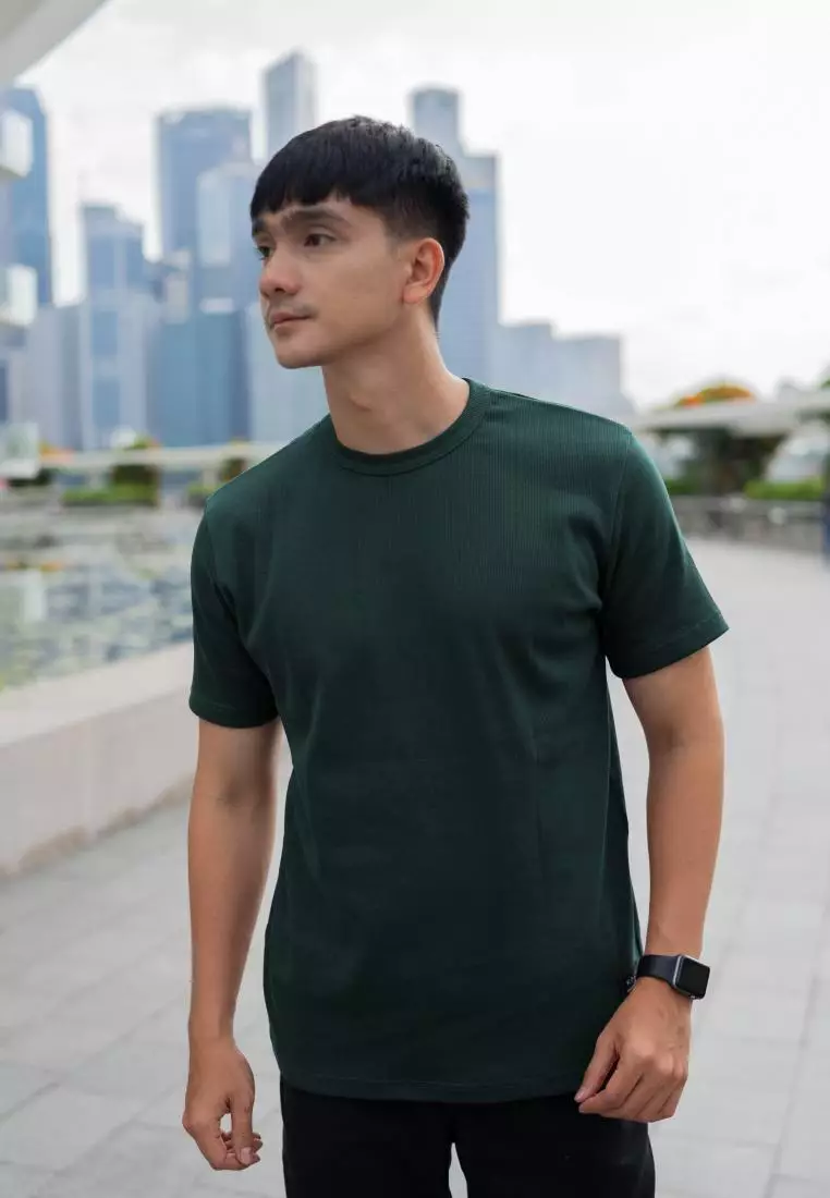 Kale Mark Bottle Green / Atas Kaos Lengan Pendek Pria Premium