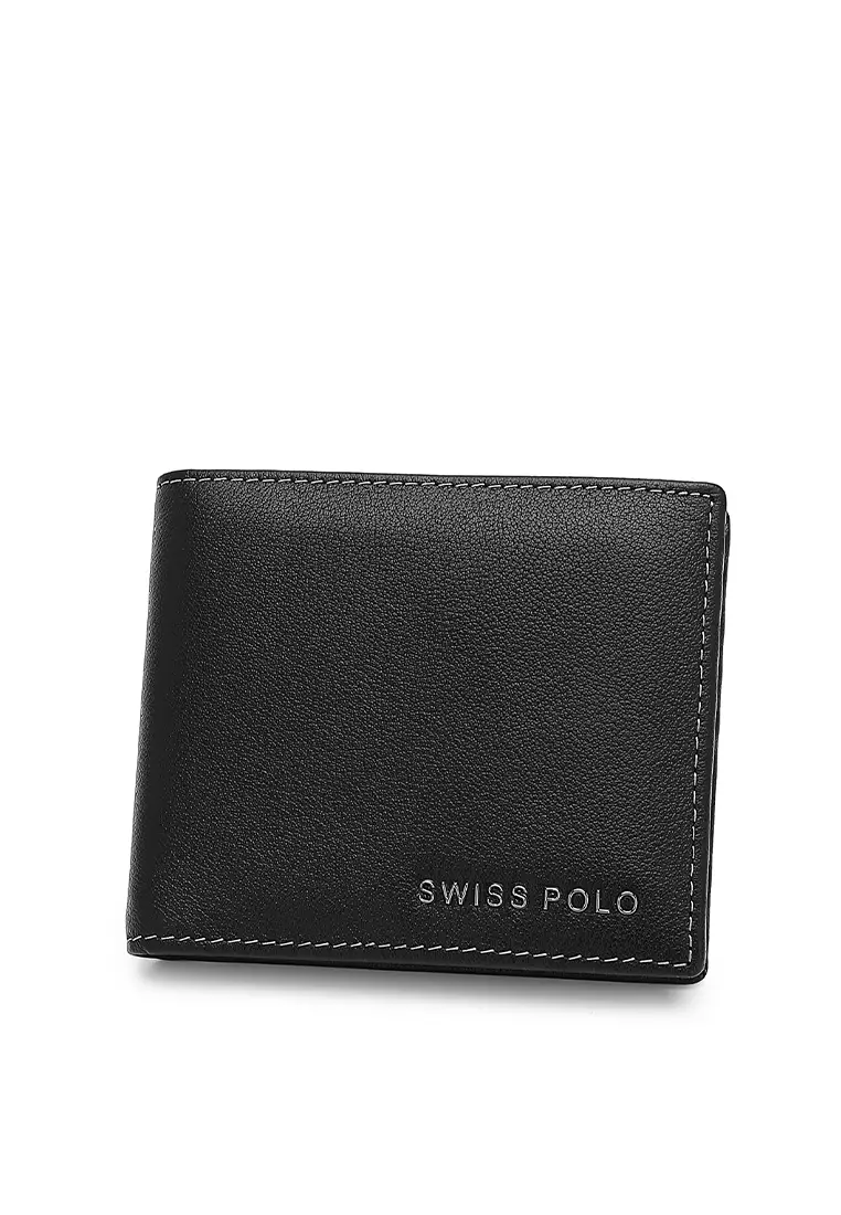 Men's Genuine Leather RFID Blocking Fortune Wallet (Genuine 皮具錢包) - 黑色
