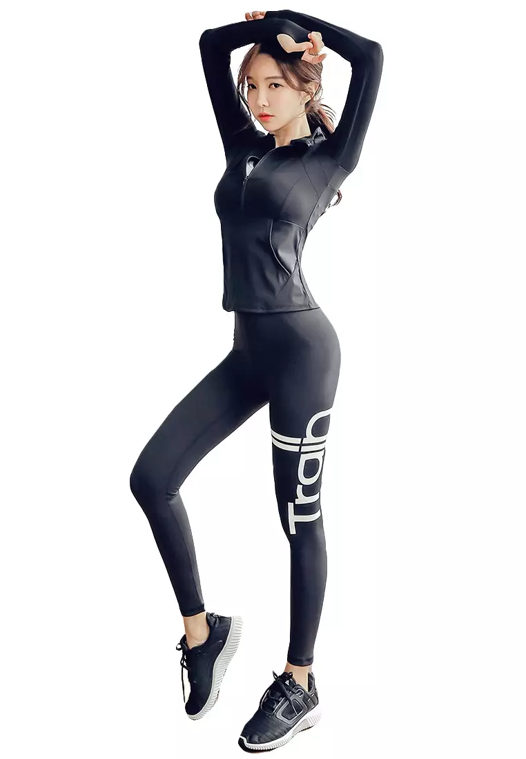 A-IN GIRLS (4PCS)Sports Fitness Yoga Suit (Sports Bra+Pants+Short T+Jacket)  2024, Buy A-IN GIRLS Online