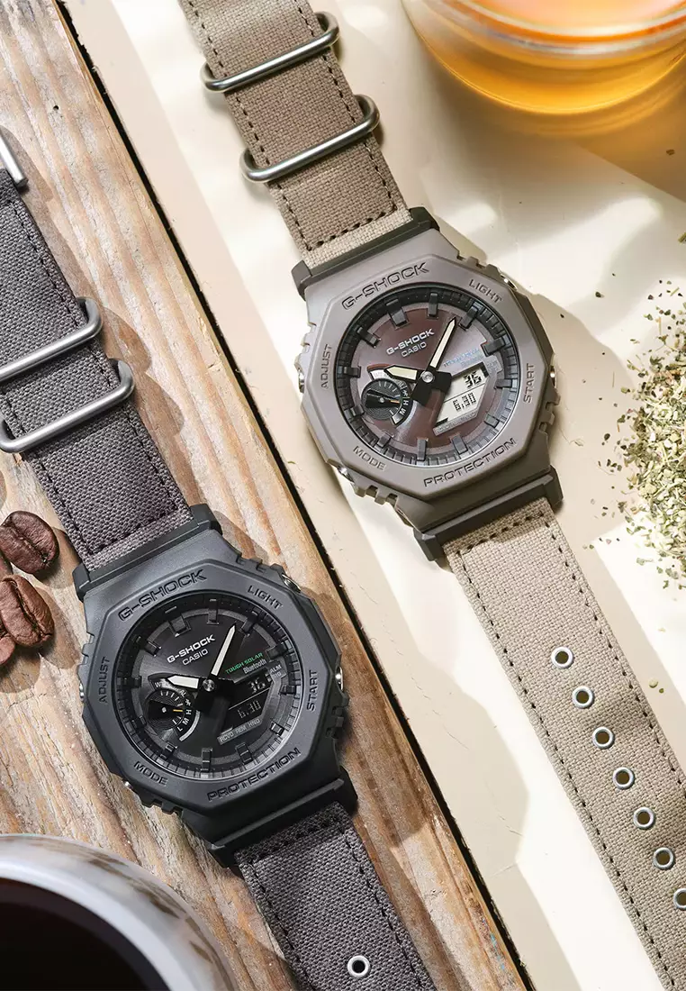 Jam Tangan Analog Digital Pria Casio G-Shock Tough Solar GA-B2100CT-1A5 - Canvas Strap