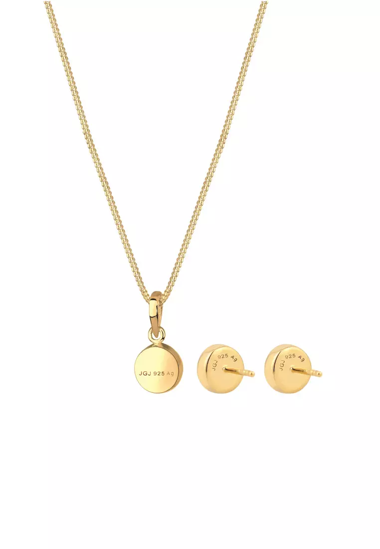 Set Perhiasan Perak 925 Wanita Moonstone Gold Plated