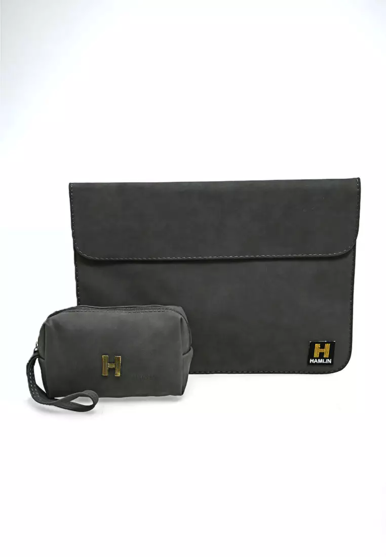 Quenty Sleeve Case Laptop 13 Inch Unisex Comportable Design Material Felt ORIGINAL - Gray