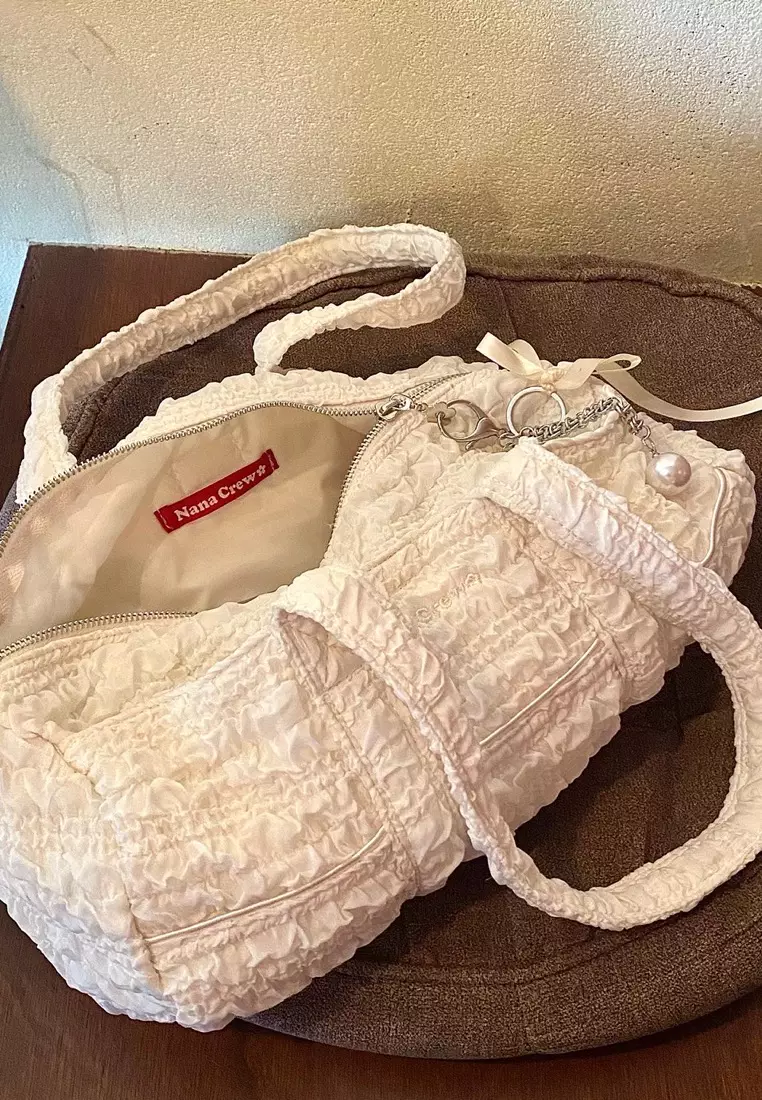 Mini Duffle Bag_Ivory Ruffle