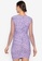 ZALORA OCCASION purple Long Sleeve Mesh Ruched Dress AE885AA2C167BCGS_2