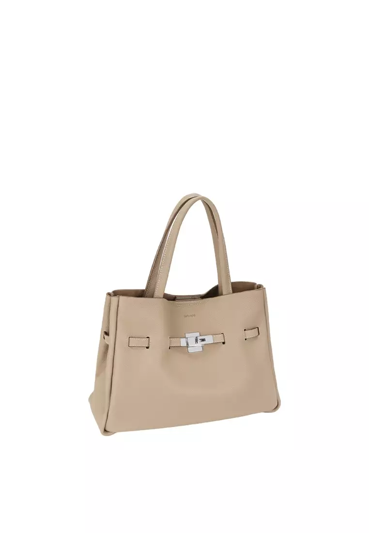 SAOIRSE Soft Structural Belt Tote Bag - Toffee