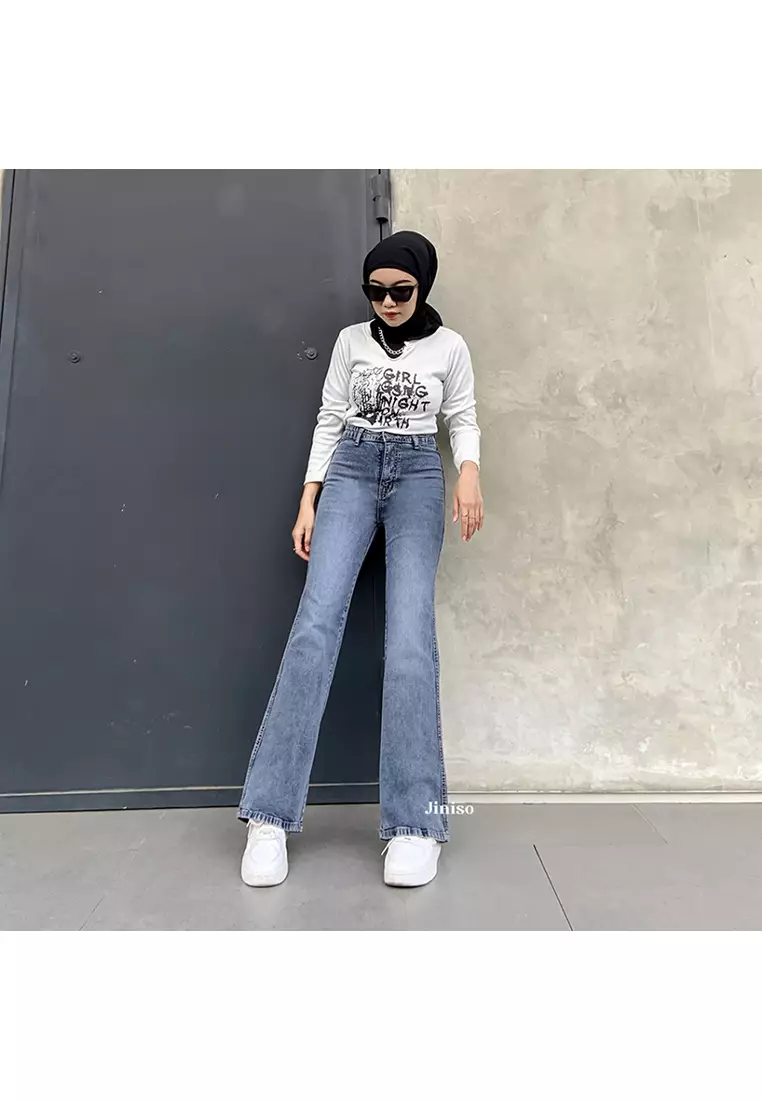 Highwaist Stretch Cutbray Jeans 522 HANGOUT