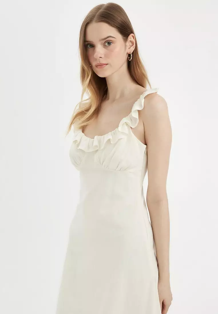 A-Line Ruffle Maxi Dress