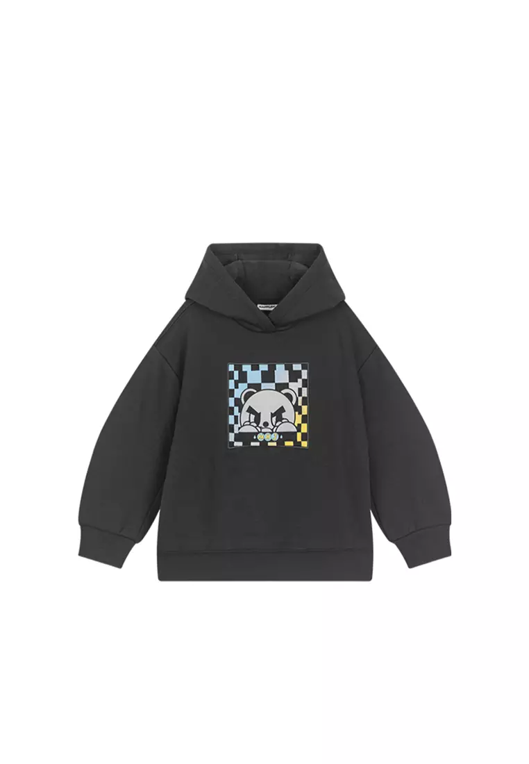 儿童卫衣加绒加厚秋冬款加厚连帽冬装上衣