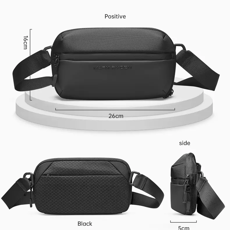 Mark Ryden MR8712 Tas Selempang Pria WaistBag Pria Crossbody Pria - BLACK