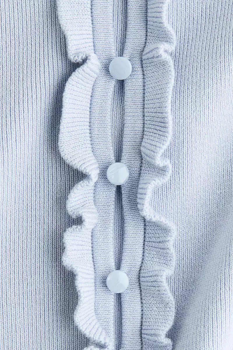 Frill-trimmed cardigan
