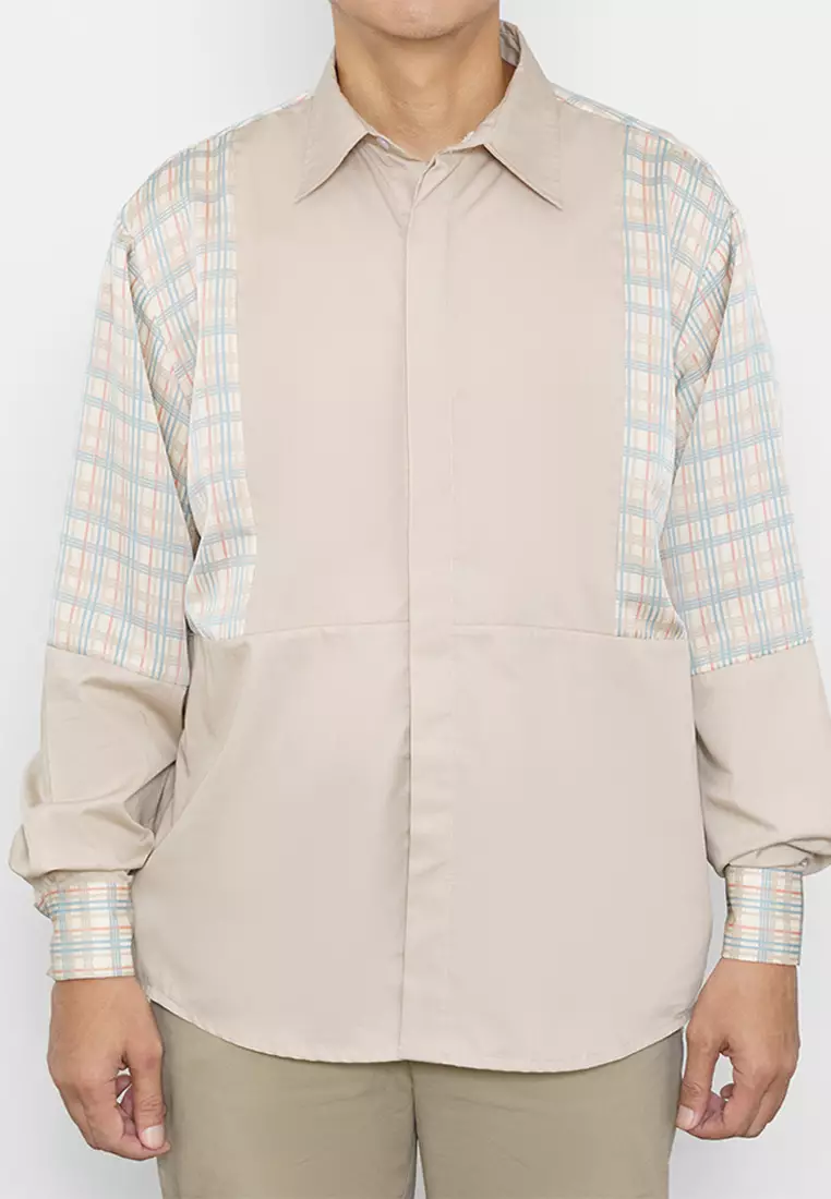 Jenna and Kaia - Lucien Top Creme - Kemeja Pria